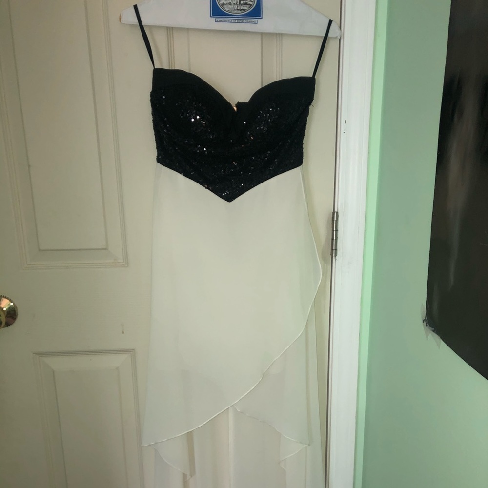 White and Black Dress